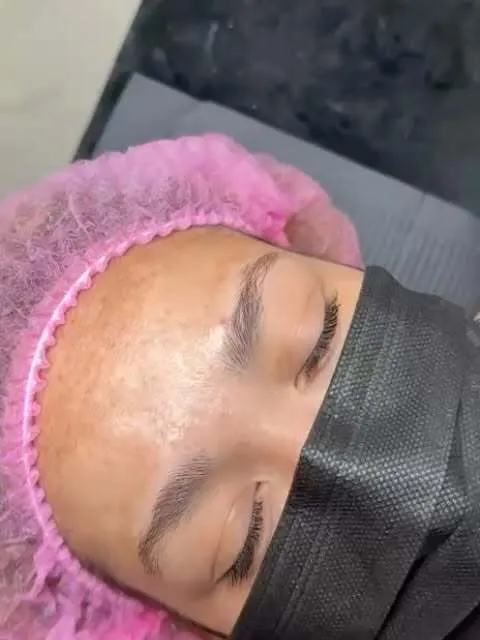 Finished brows after shaping and color.